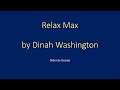 Dinah Washington Relax Max  karaoke