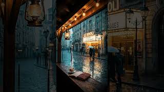 Rainy Paris Cafe Window Ambience 4K