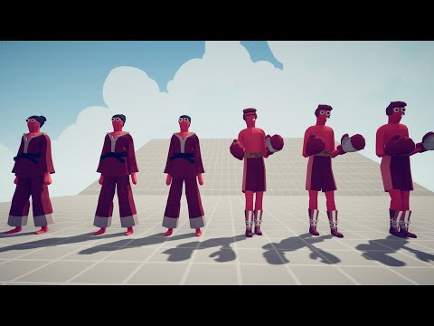 3x TAEKWONDO & 3x BOXER vs EVERY MODDED UNITS Totally Accurate Battle Simulator TABS