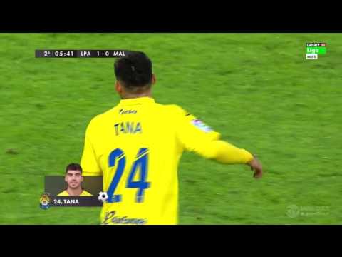 Gol de Tana | UD Las Palmas 1 Malaga 1 | Canal + Liga | 2015-2016 10/01/2016