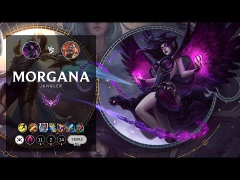 Morgana Jungle vs Qiyana - KR Master Patch 12.16