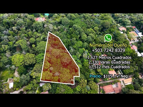 Hermoso Terreno Con Clima Fresco En Los Planes de Renderos, Precio: $115 /V2. Cel: 7242 8329.