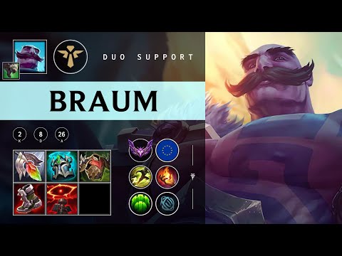 Braum Support vs Rakan - EUW Master Patch 25.22
