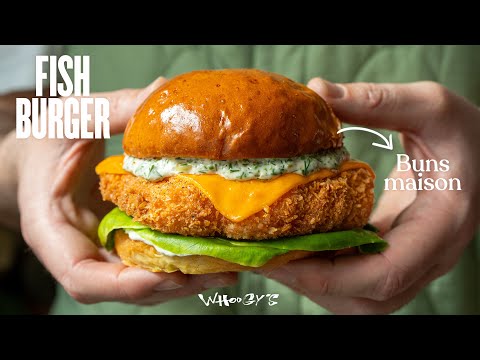 Recette Burger au poisson pané et sauce citronnée