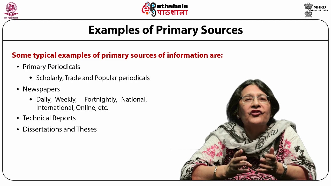 Types of Information Sources: Documentary: Primary, Secondary, and Tertiary