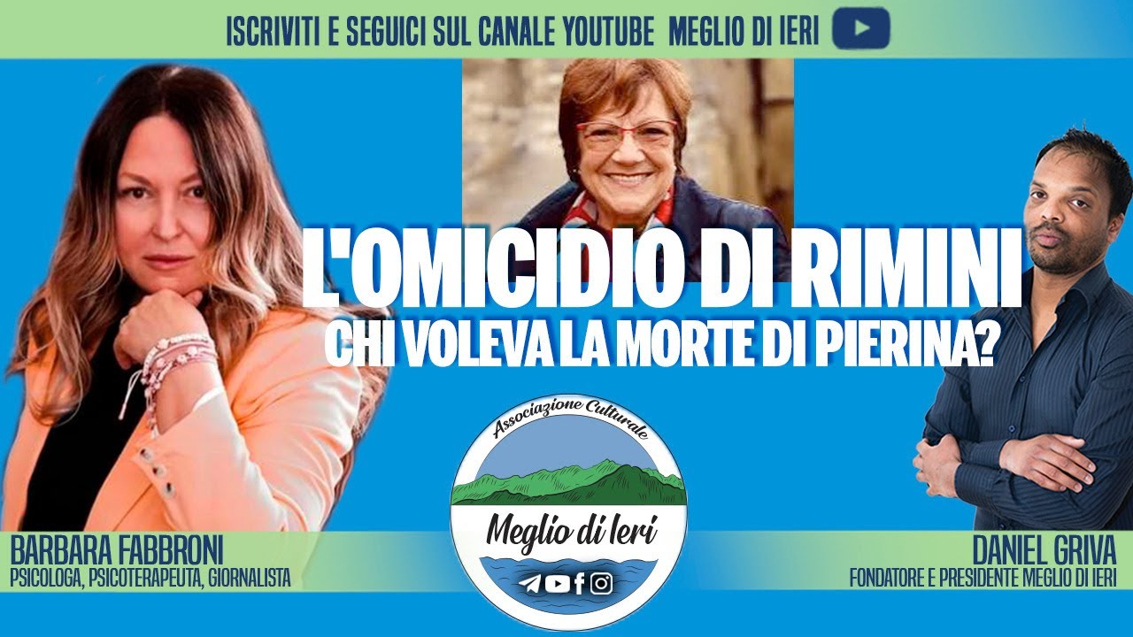 L'omicidio di Rimini, chi voleva la morte di Pierina? - BARBARA FABBRONI - Psicoterapeuta