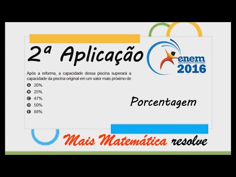 ENEM 2016 - 2ª Aplicação - Porcentagem - O recinto das provas de natação olímpica utiliza a mais