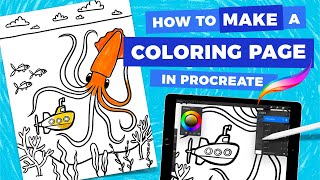 How to Make a Coloring Page in Procreate!