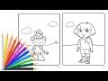 Dora The Traveler Bootshow Coloring Pages For Children Art Colors For Kids