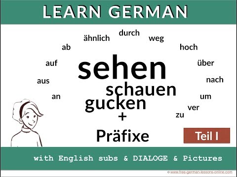 Sehen + Präfixe. Difference between sehen - gucken - schauen - ansehen