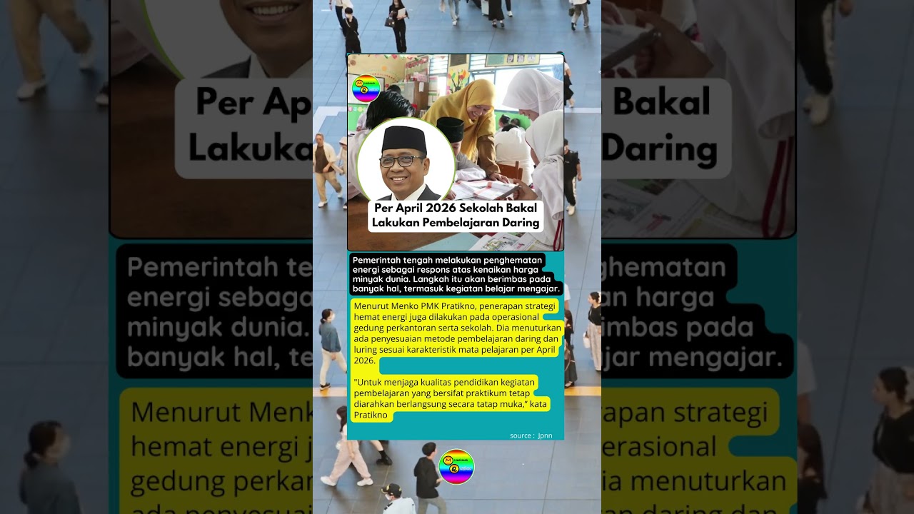 Per April 2026 Sekolah Bakal Lakukan Pembelajaran Daring #guru #sekolah #daring