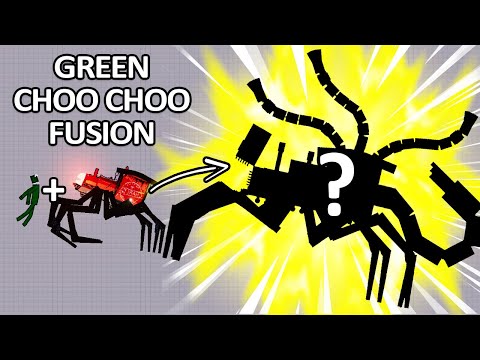 What If GREEN Fused With CHOO CHOO CHARLES - Roblox Rainbow Friends - People Playground