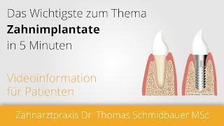 preview picture of video 'Implantate Dingolfing - Zahnarzt Dr. Thomas Schmidbauer MSc'