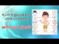 Parts Of The Body In Tamil And Sinhala ශරීරයේ කොටස් உடல் உறுப�