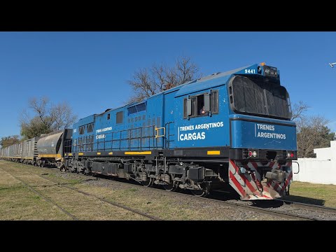 [4K] Tren vacio de Trenes Argentinos Cargas con destino a General Deheza pasando por Marcos Juárez!!