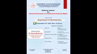 National Webinar on 'General awareness on Intellectual Property rights'