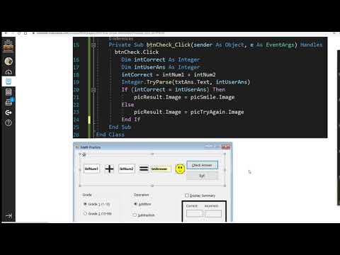 Visual Basic Math Tutorial Project Final Review
