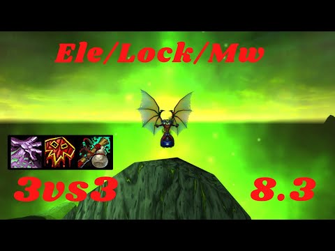 [BfA 8.3] Destruction Warlock PoV 3vs3 Arena Bfaa 8.3 Saison 4 - LSD mit Monk!