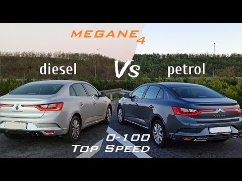RENAULT MEGANE, DIESEL vs PETROL, Acceleration & Top Speed