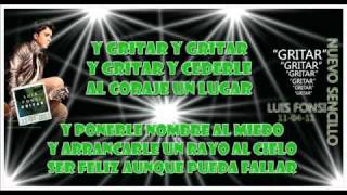 Luis Fonsi - Gritar  Letra Completa
