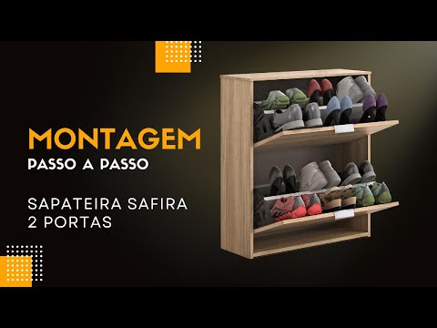 Sapateira Safira 2 portas - Montagem completa - Tonielque Móveis