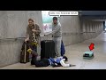 Riding Luggage In The Airport