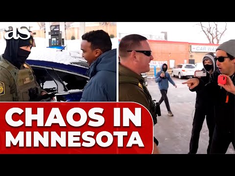 CROWD FORCES ICE TO FLEE Gas Station in Minneapolis — SHOCKING CONFRONTATION