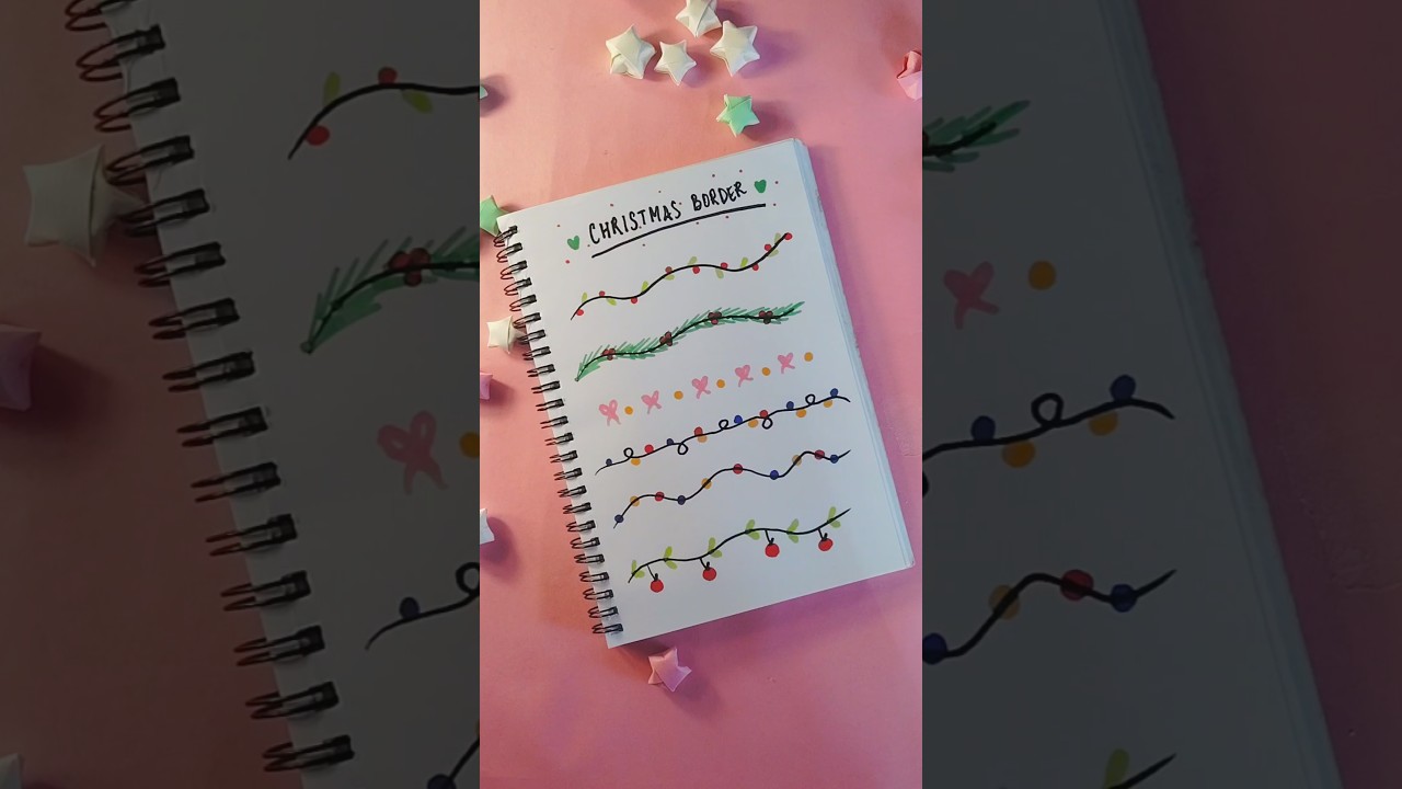 Christmas border ideas 🩷✨#christmas #craftyinspiration  #borderideas #headerideas #merrychristmas