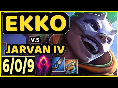 ANDA (EKKO) vs JARVAN IV - 6/0/9 KDA JUNGLE GAMEPLAY - NA Ranked DIAMOND