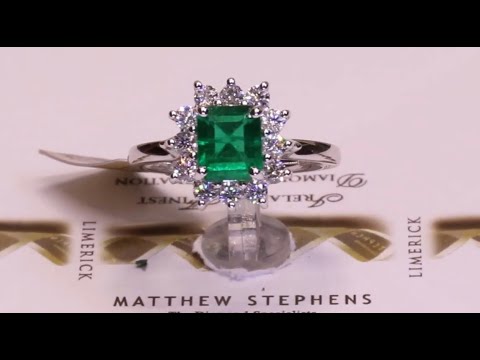 #66791 | EM1.61ct/D0.58ct | Emerald & Diamond Cluster Ring | Set in 18ct White Gold