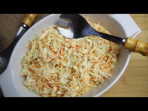 Caribbean Style Homemade Coleslaw || Very Basic & Easy To Make
