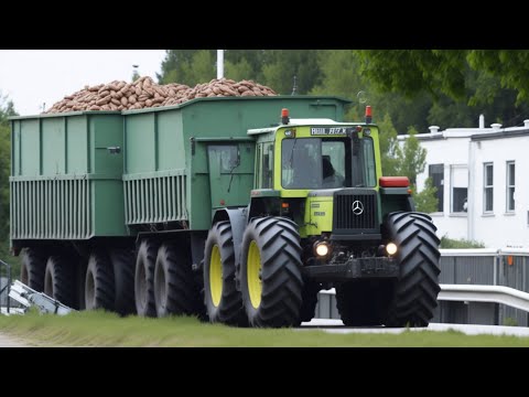 Part of a video titled Mercedes Benz Tractor | The Tractor You Never Knew Existed - YouTube