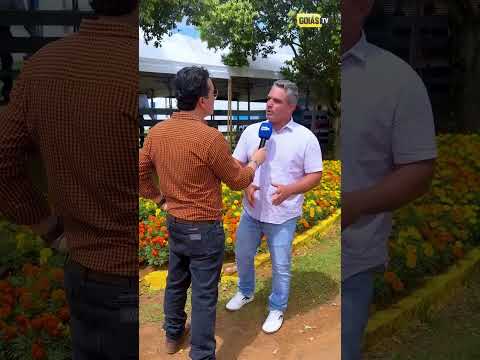 Prefeito Rodrigo Rodrigues, de Cachoeira Dourada, presente na TecNoShow Comigo