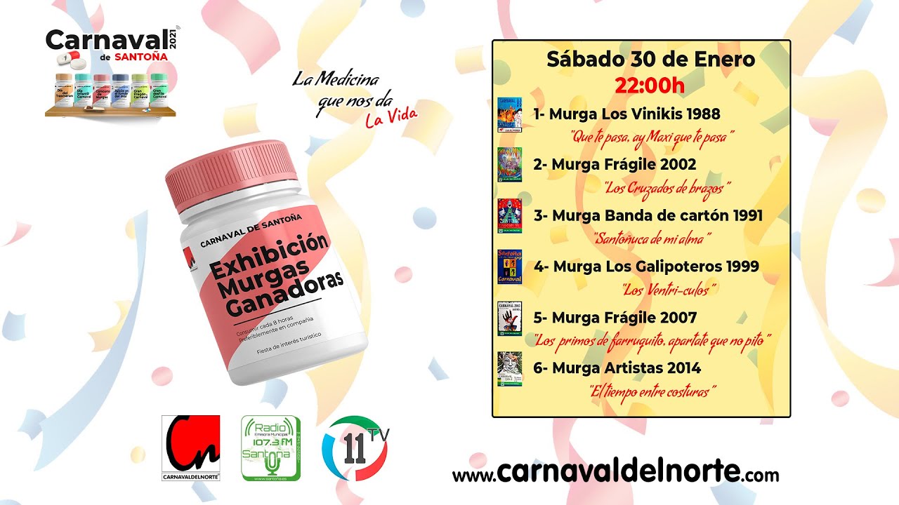 2ª SESION MURGAS GANADORAS DEL CARNAVAL DE SANTOÑA 1986-2020