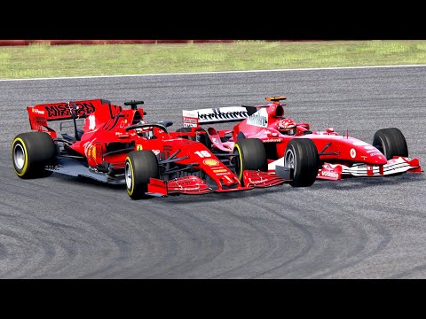 Ferrari F1 2020 vs Ferrari F1 2004 - Spa