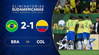 BRASIL vs. COLOMBIA [2-1] | RESUMEN | ELIMINATORIAS SUDAMERICANAS | FECHA 13