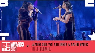 Jazmine Sullivan Is Joined By Ari Lennox &amp; Maxine Waters For ‘Tragic’ &amp; ‘On It’ | BET Awards 2021