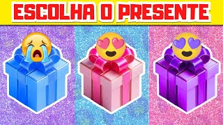 ESCOLHA O SEU PRESENTE 🎁 PRESENTE AZUL 💙 ROSA 💖 OU ROXO 💜 | ELIGE TU REGALO | CHOOSE YOUR GIFT