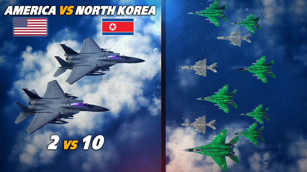 10 North Korean Mig 29/21 Vs 2 F-15 Eagle | INTERCEPT | Dogfight | Digital Combat Simulator | DCS |