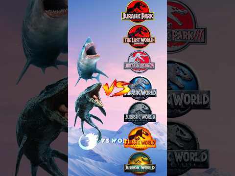 Megalodon & Mosasaurus 🆚 Jurassic franchise All Dinosaurs