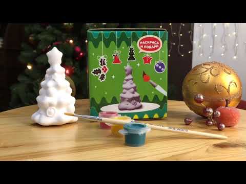 Миниатюра изображения товара Набор для творчества Раскрась и подари Елочка / IG-1021