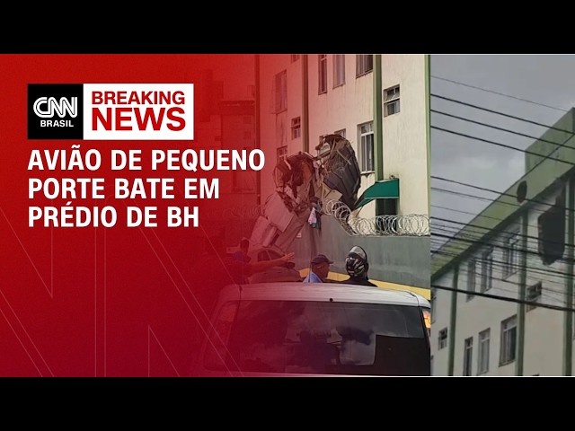 Avião de pequeno porte cai e atinge prédio em Belo Horizonte | BASTIDORES CNN