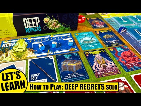 How to Play DEEP REGRETS An Unfortunate Fishing Game Solo  |  Plus 2 Solo Playthroughs