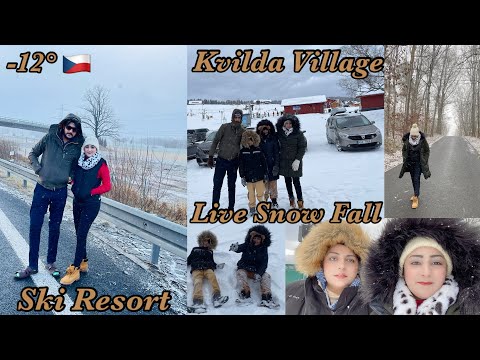 Kvilda Village || Live Snow Fall || Road Trip || Blogger Saadia #europe #holiday #familyvlog #snow