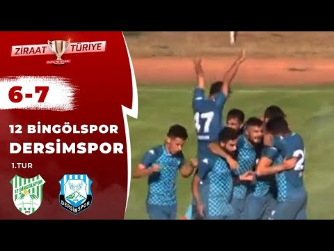 12 Bingölspor 6-7 Dersimspor Maç Özeti (Ziraat Türkiye Kupası 1.Tur) 06.09.2016