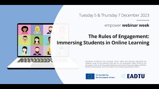 The Rules of Engagement: Immersing Students in Online Education (Day 1