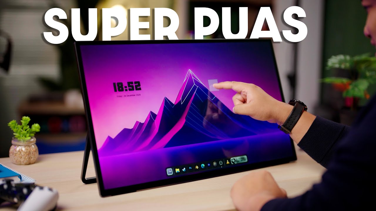 GILA ini 24,5 inch 165Hz🔥 PUAS Banget Buat KERJA & GAMING 🎮 UPerfect UMax 24 Touch Portable Monitor