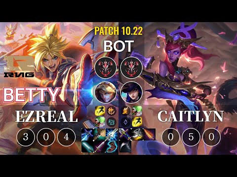 RNG Betty Ezreal vs Caitlyn Bot - KR Patch 10.22