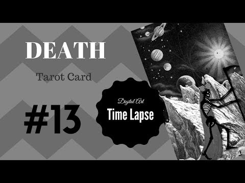 Death Major Arcana / #13 Tarot Card Collage by Gloria Sánchez