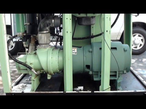 How a oil flooded rotary screw air compressor works